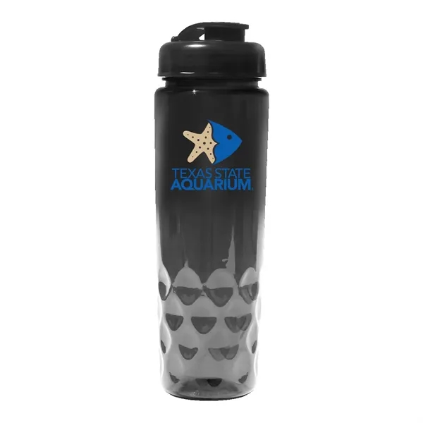 Trans Black color option for Recycled Pet   24 Oz. Bottle With Flip Top Cap, Full Color D