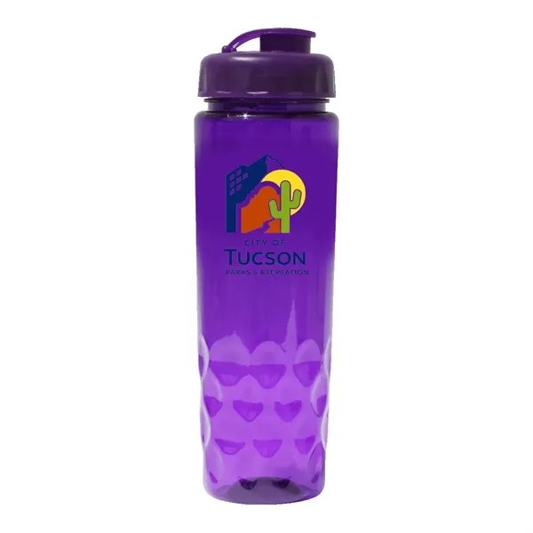 Trans Purple color option for Recycled Pet   24 Oz. Bottle With Flip Top Cap, Full Color D