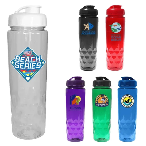 Main photo of Recycled Pet   24 Oz. Bottle With Flip Top Cap, Full Color D