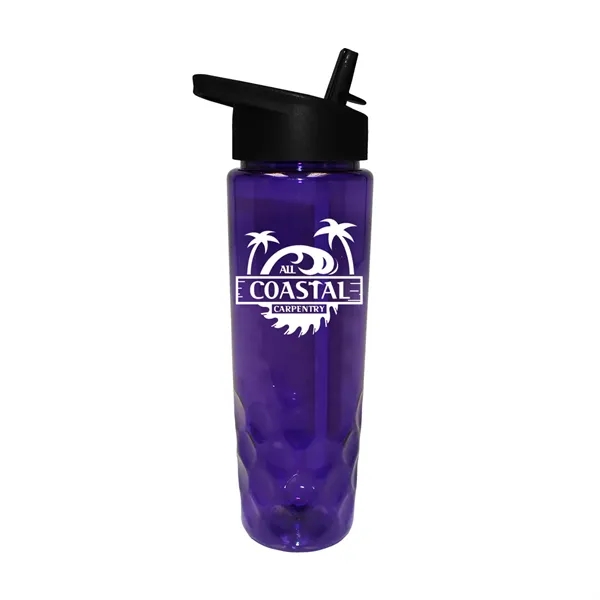 Trans Purple color option for Recycled Pet   24 Oz. Bottle With Straw Cap