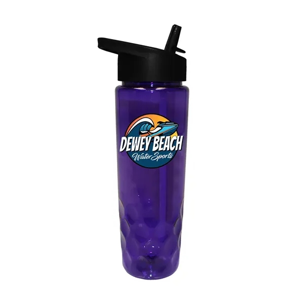 Trans Purple color option for Recycled Pet   24 Oz. Bottle With Straw Cap, Full Color Digi