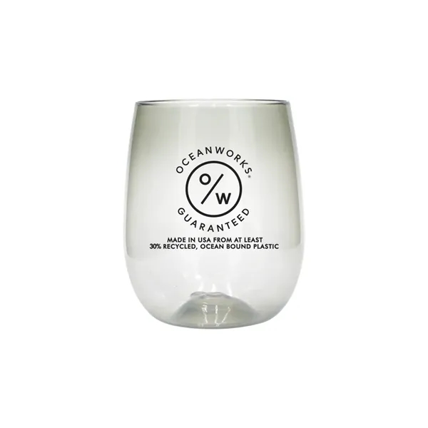 Recycled Clear color option for Recycled Pet   12 Oz. Stemless Wine Glass