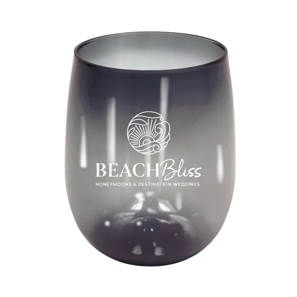 Smoke color option for Recycled Pet   12 Oz. Stemless Wine Glass