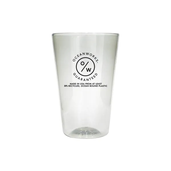 Recycled Clear color option for Recycled Pet   16 Oz. Pint Glass