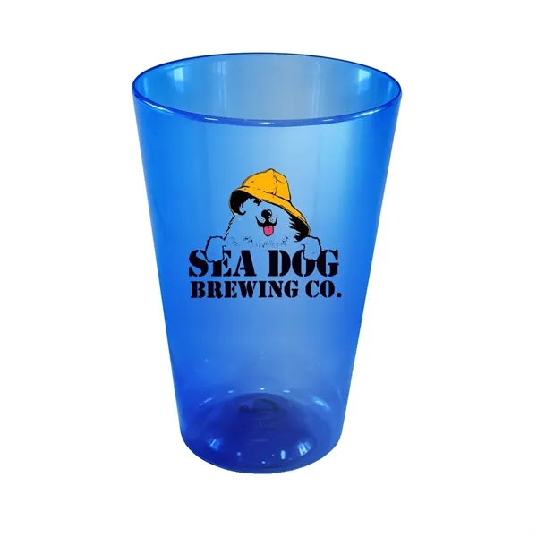 Blue color option for Recycled Pet   16 Oz. Pint Glass, Full Color Digital