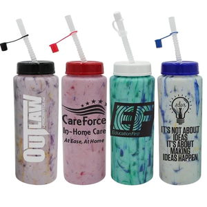 Photo of 32 Oz. Confetti Sports Bottle With Flexible Straw..
