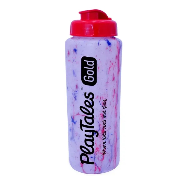 Red/Blue color option for 32 Oz. Confetti Sports Bottle With Flip Top Cap