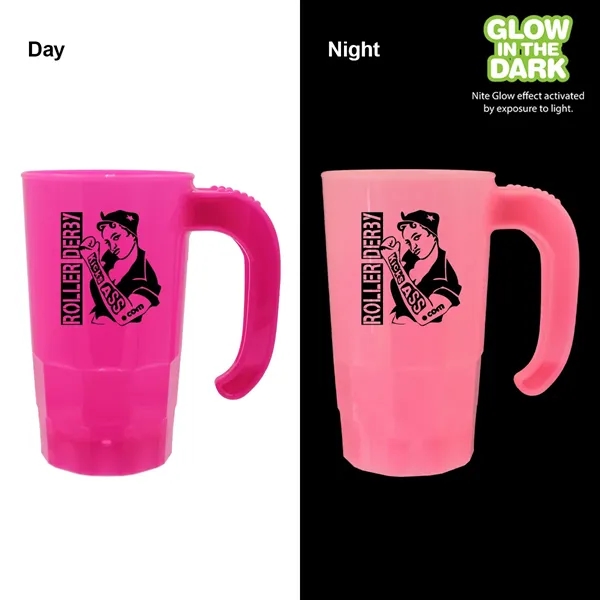 Pink color option for 20 Oz. Nite Glow Stackable Beer Stein