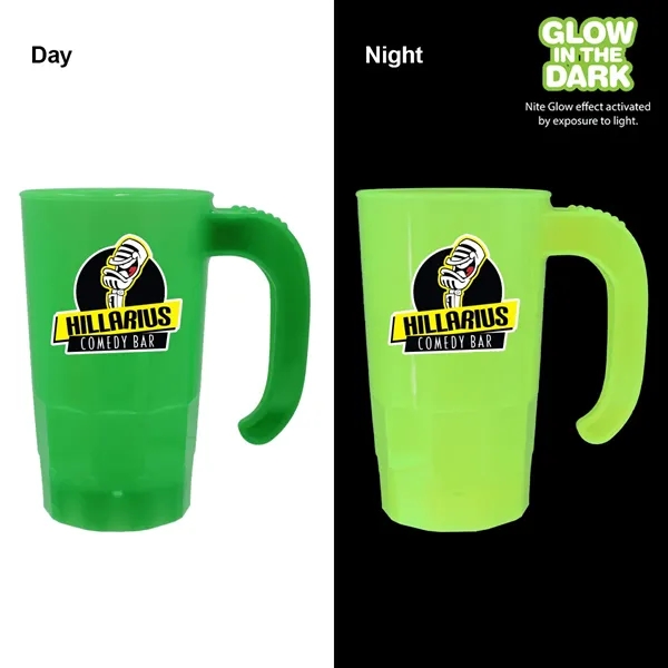 Green color option for 20 Oz. Nite Glow Stackable Beer Stein, Full Color Digital
