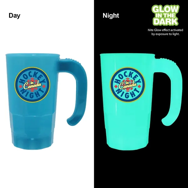 Light Blue color option for 20 Oz. Nite Glow Stackable Beer Stein, Full Color Digital