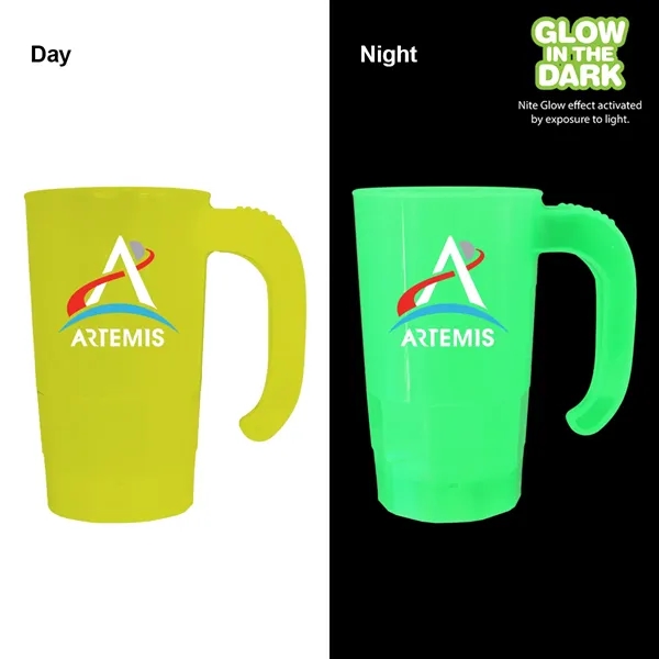 Yellow color option for 20 Oz. Nite Glow Stackable Beer Stein, Full Color Digital