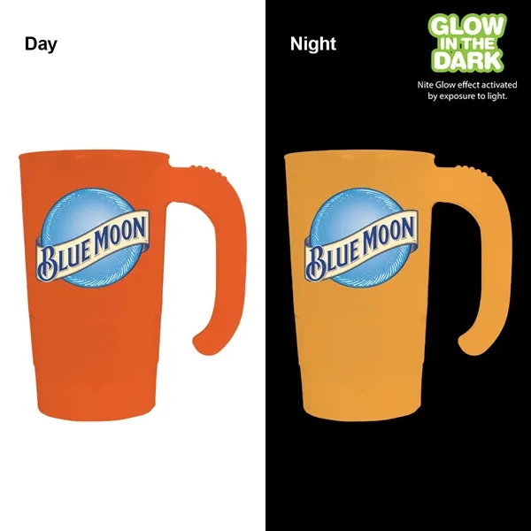 Orange color option for 20 Oz. Nite Glow Stackable Beer Stein (2 Sided), Full Color