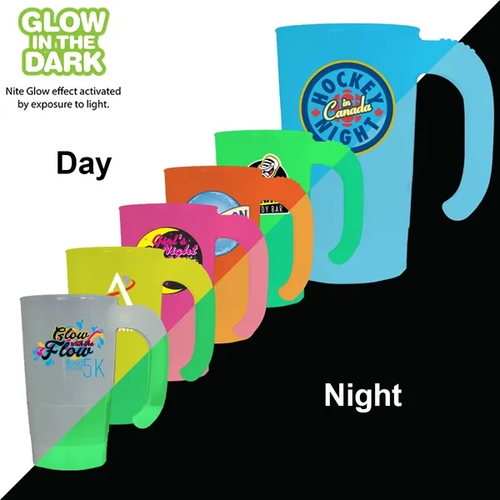 Main photo of 20 Oz. Nite Glow Stackable Beer Stein (2 Sided), Full Color