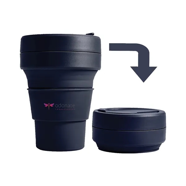 Denim color option for Stojo 12 Oz. Collapsible Cup, Full Color Digital