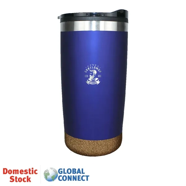 Blue Metallic color option for Halcyon® 20 Oz. Cork Bottom Tumbler, Laser, Standard