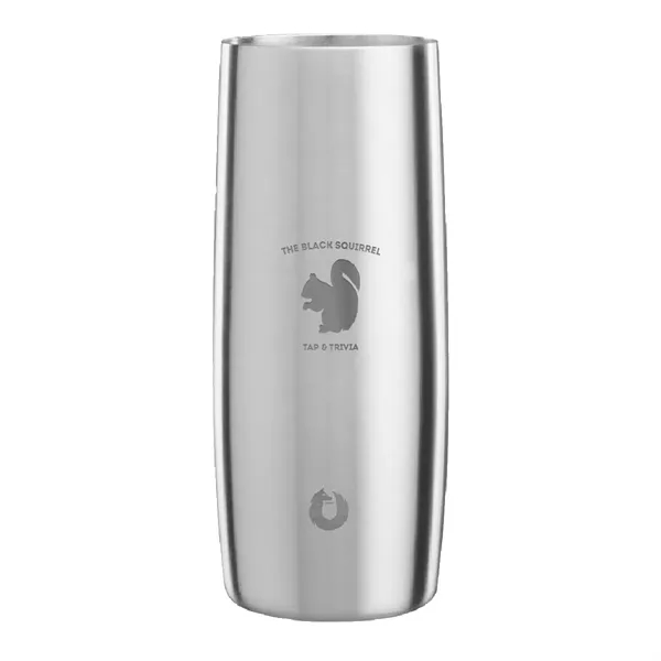 Stainless Steel color option for Snowfox® 14 Oz. Highball Glass, Laser, Standard