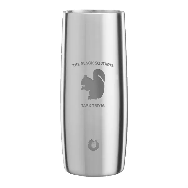 Stainless Steel color option for Snowfox® 14 Oz. Highball Glass, Laser, Premium