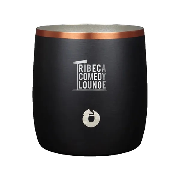 Black/Gold color option for Snowfox® 11 Oz. Rocks Glass, Laser, Standard