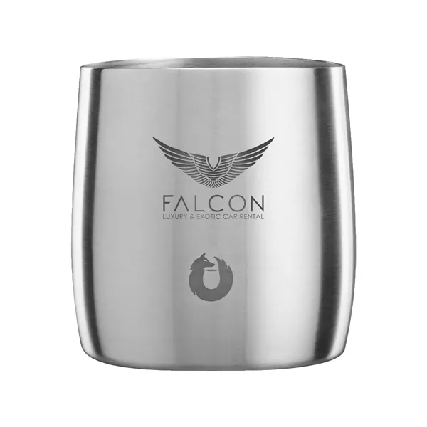 Stainless color option for Snowfox® 11 Oz. Rocks Glass, Laser, Standard