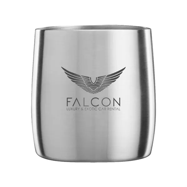 Stainless color option for Snowfox® 11 Oz. Rocks Glass, Laser, Premium