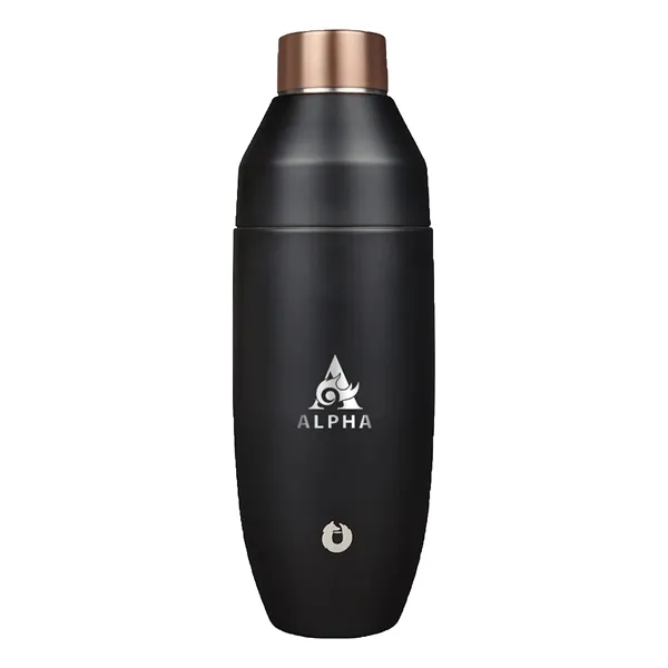 Black color option for Snowfox® 24 Oz. Cocktail Shaker, Laser, Standard