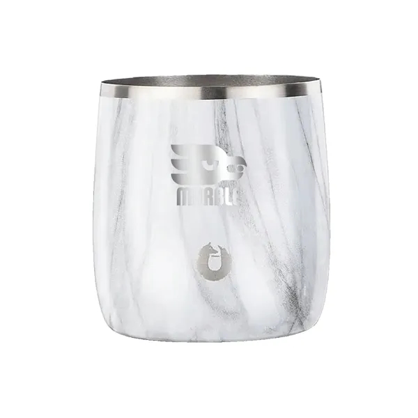 Marble color option for Snowfox® 11 Oz. Marble Rocks Glass, Laser, Standard