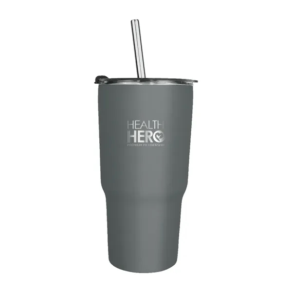 Gray color option for Halcyon® 20 Oz. Tumbler With Stainless Straw/Flip Top Lid,