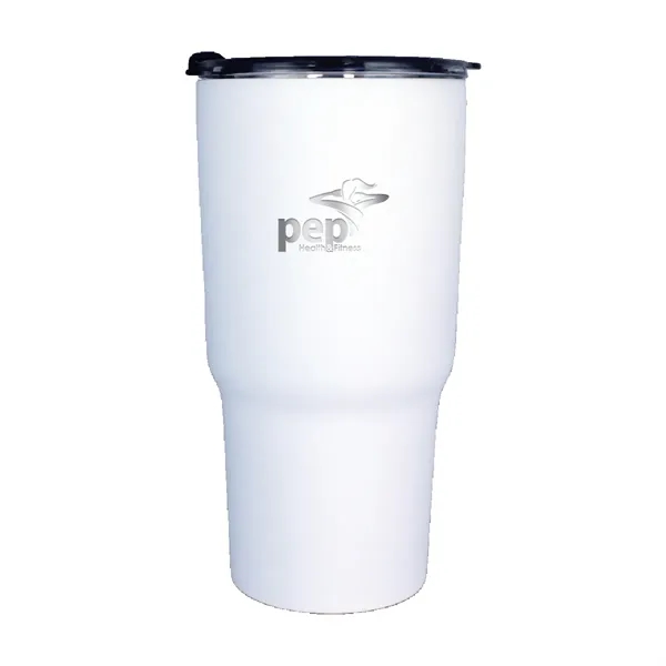 White color option for Halcyon® 20 Oz. Tumbler With Stainless Straw/Flip Top Lid,