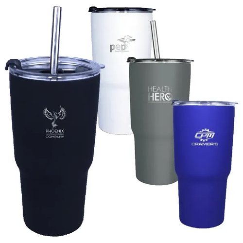 Main photo of Halcyon® 20 Oz. Tumbler With Stainless Straw/Flip Top Lid,