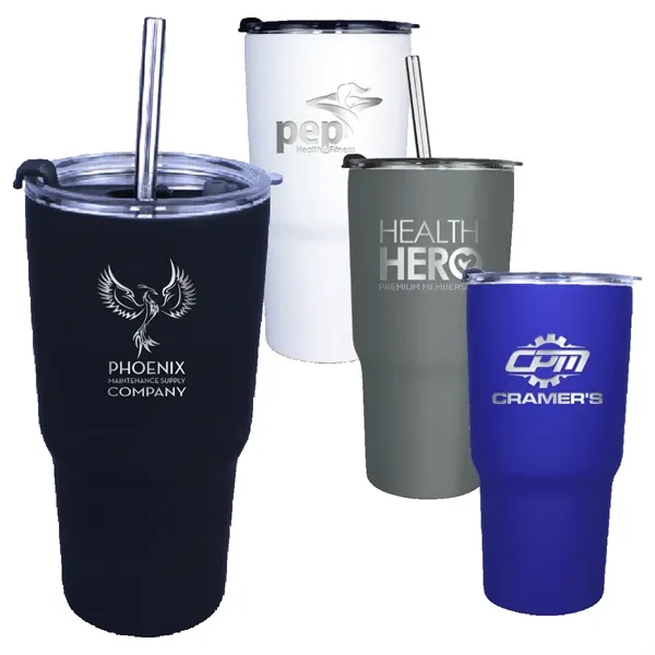 Extra color option for Halcyon® 20 Oz. Tumbler With Stainless Straw/Flip Top Lid,