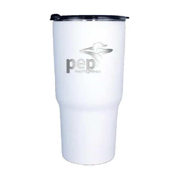 White color option for Halcyon® 20 Oz. Tumbler With Stainless Straw/Flip Top Lid,