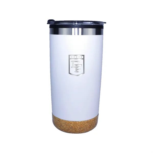 White color option for Halcyon® 20 Oz. Cork Bottom Tumbler With Stainless Straw/Fl