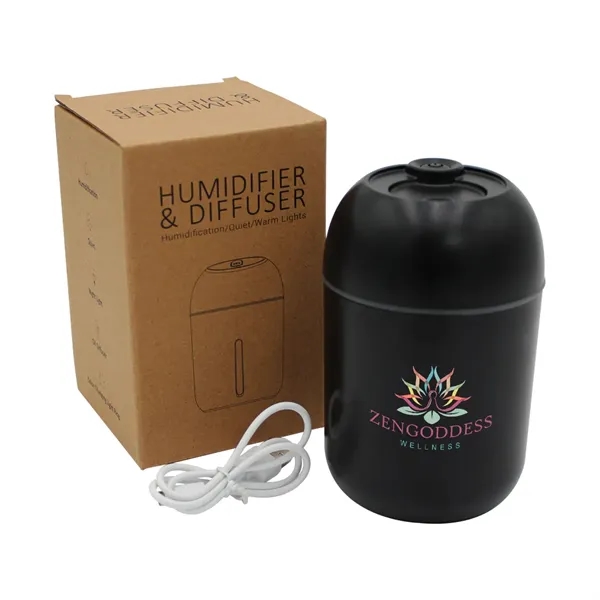 Black color option for Humidifier With Essential Oil Diffuser, Full Color Digital