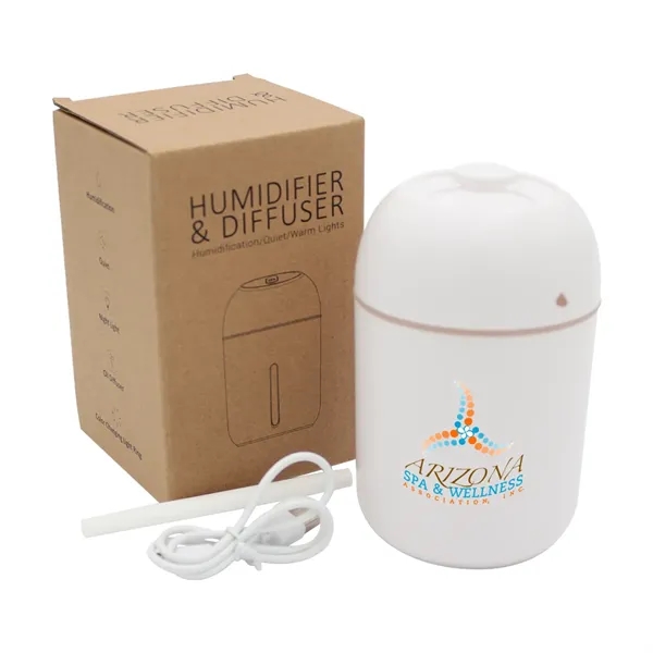 White color option for Humidifier With Essential Oil Diffuser, Full Color Digital