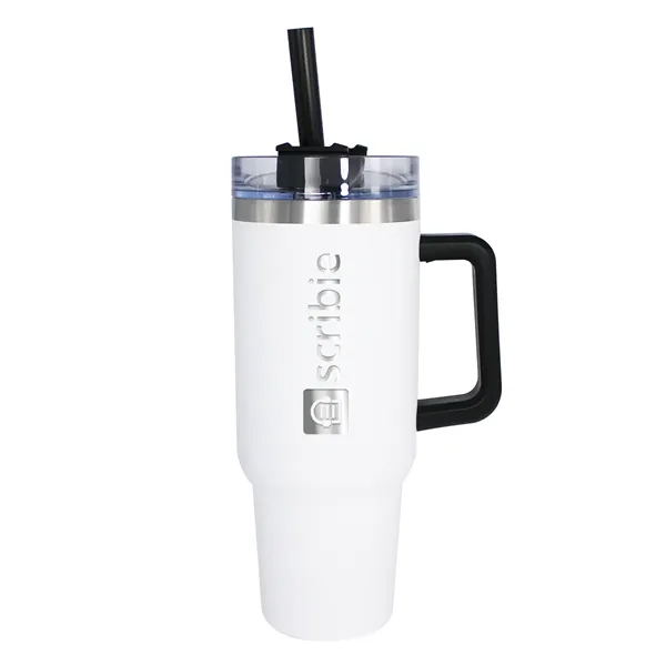 White color option for Halcyon® 40 Oz. Mug, Laser, Premium