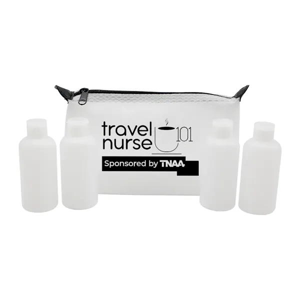 White color option for Travel Kit With Fillable Bottles