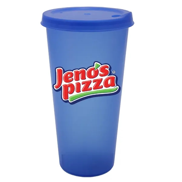 Trans Blue color option for 26 Oz. Tumbler With Lid, Full Color Digital
