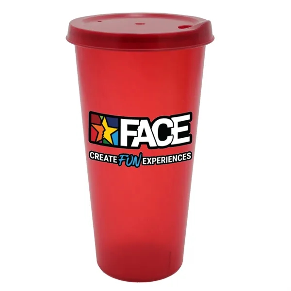 Trans Red color option for 26 Oz. Tumbler With Lid, Full Color Digital