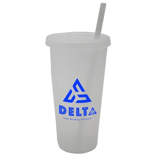 Frosted color option for 26 Oz. Tumbler With Lid And Straw