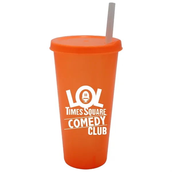 Neon Orange color option for 26 Oz. Tumbler With Lid And Straw