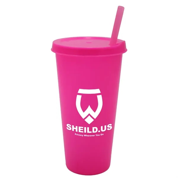 Neon Pink color option for 26 Oz. Tumbler With Lid And Straw