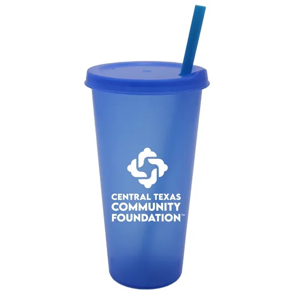 Trans Blue color option for 26 Oz. Tumbler With Lid And Straw