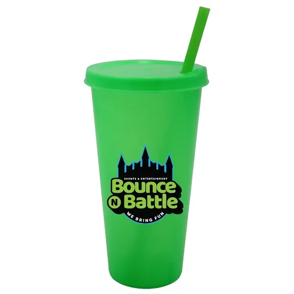 Neon Green color option for 26 Oz. Tumbler With Lid And Straw, Full Color Digital