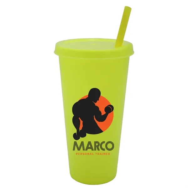 Neon Yellow color option for 26 Oz. Tumbler With Lid And Straw, Full Color Digital