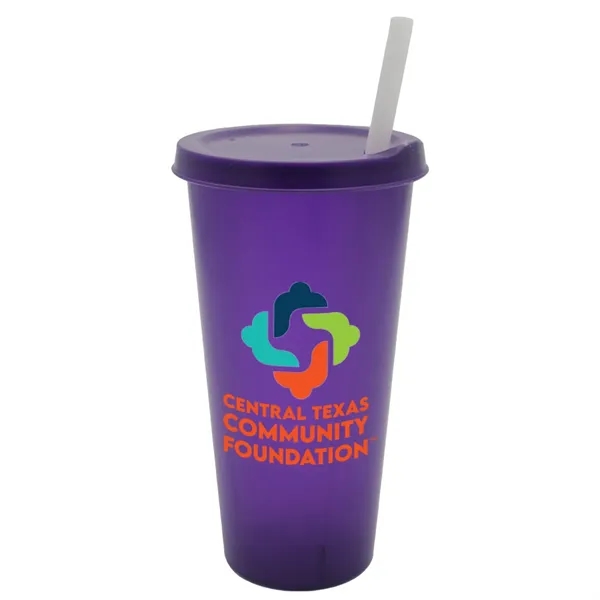 Trans Red color option for 26 Oz. Tumbler With Lid And Straw, Full Color Digital