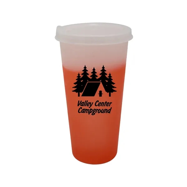 Frosted To Orange color option for Mood™ 26 Oz. Tumbler With Lid