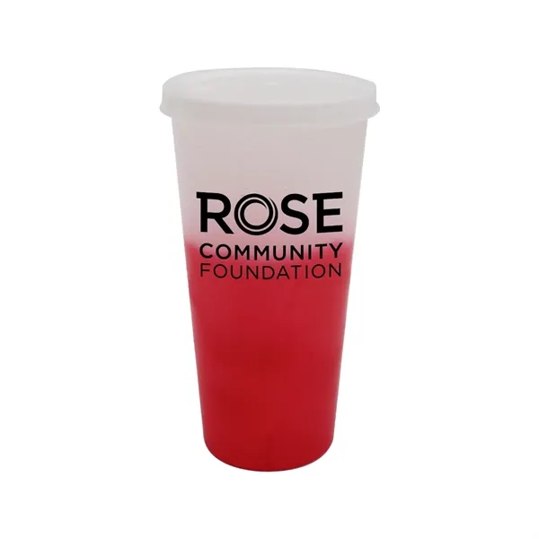 Frosted To Red color option for Mood™ 26 Oz. Tumbler With Lid