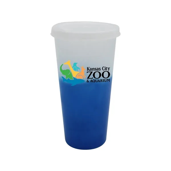 Frosted To Blue color option for Mood™ 26 Oz. Tumbler With Lid, Full Color Digital