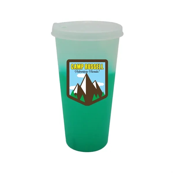 Frosted To Green color option for Mood™ 26 Oz. Tumbler With Lid, Full Color Digital