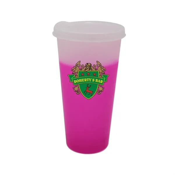 Frosted To Pink color option for Mood™ 26 Oz. Tumbler With Lid, Full Color Digital